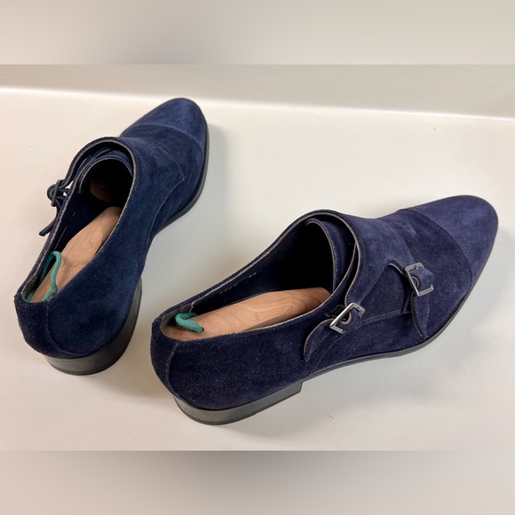 To Boot New York double monk strap loafers size 11. Blue suede! - Picture 2 of 4